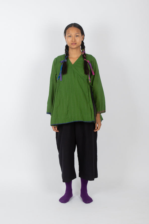 Alba: Handwoven Muslin Wrap-Around Top